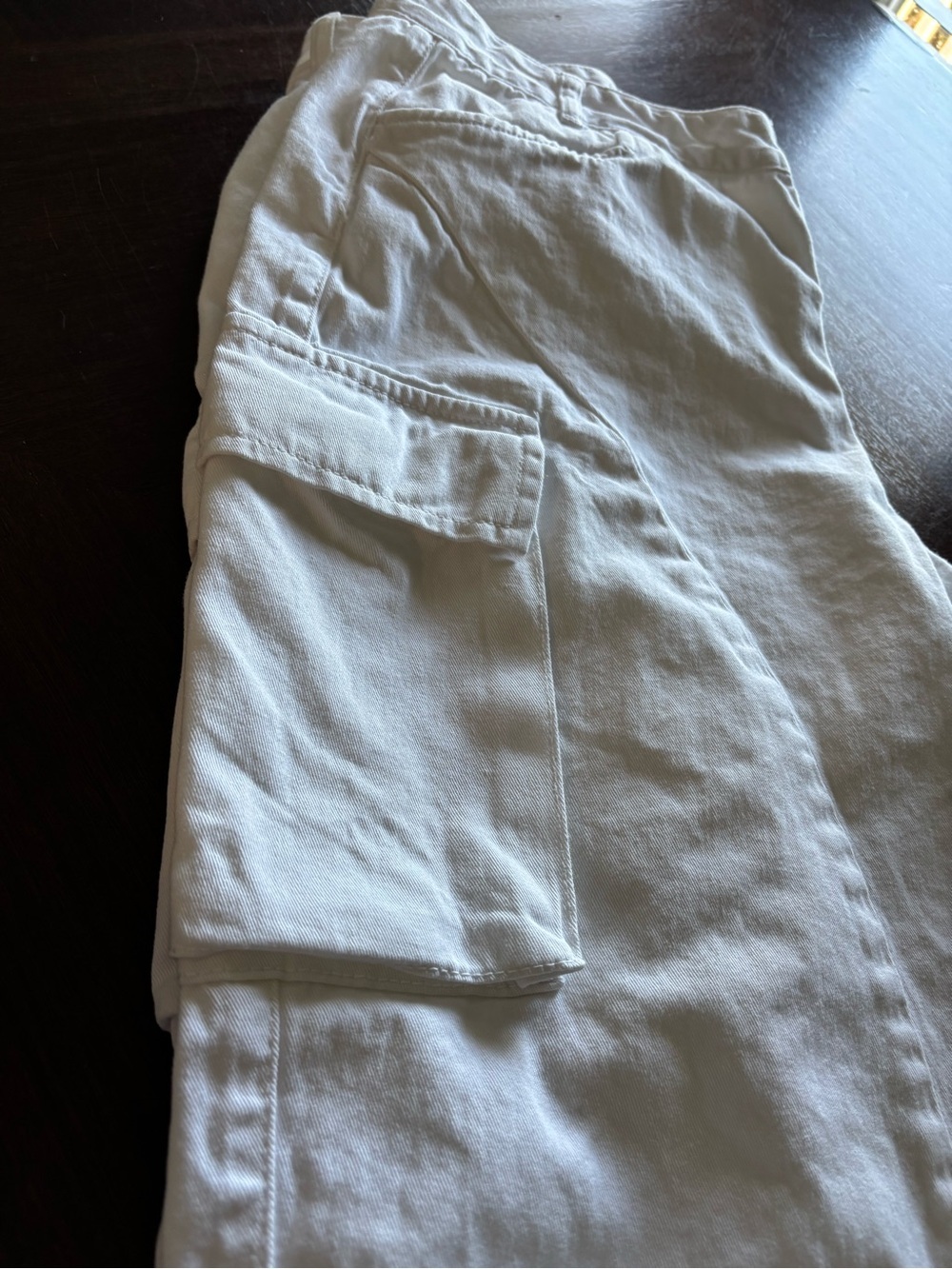 Zara Wide Leg Cargo Pants in White Sz/8 - Picture 6 of 16